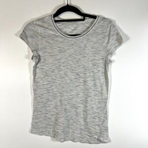 Lululemon Another Mile Short Sleeve Shirt Size small Tiger Space Dye Black White